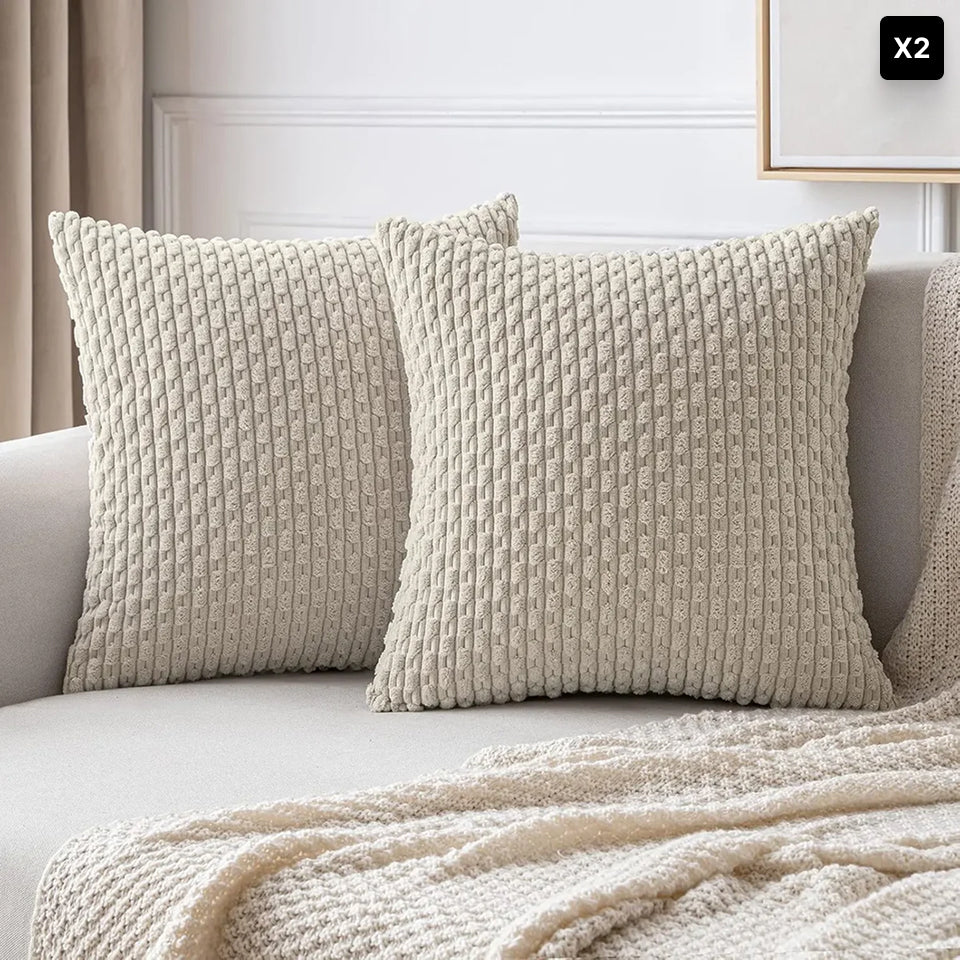 Portia | Boho sierkussenhoes van zacht ribfluweel • (x1/x2/x4/x6)
