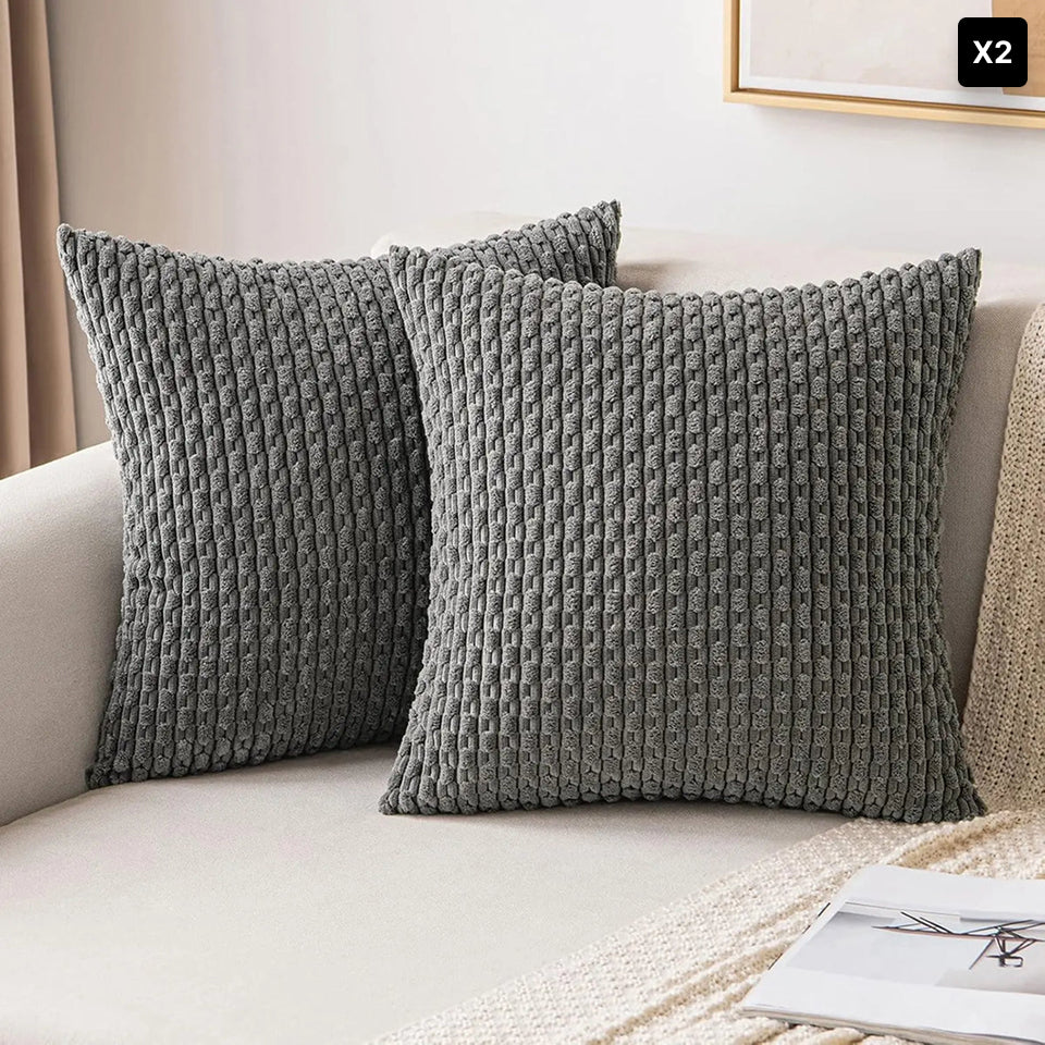 Portia | Boho sierkussenhoes van zacht ribfluweel • (x1/x2/x4/x6)