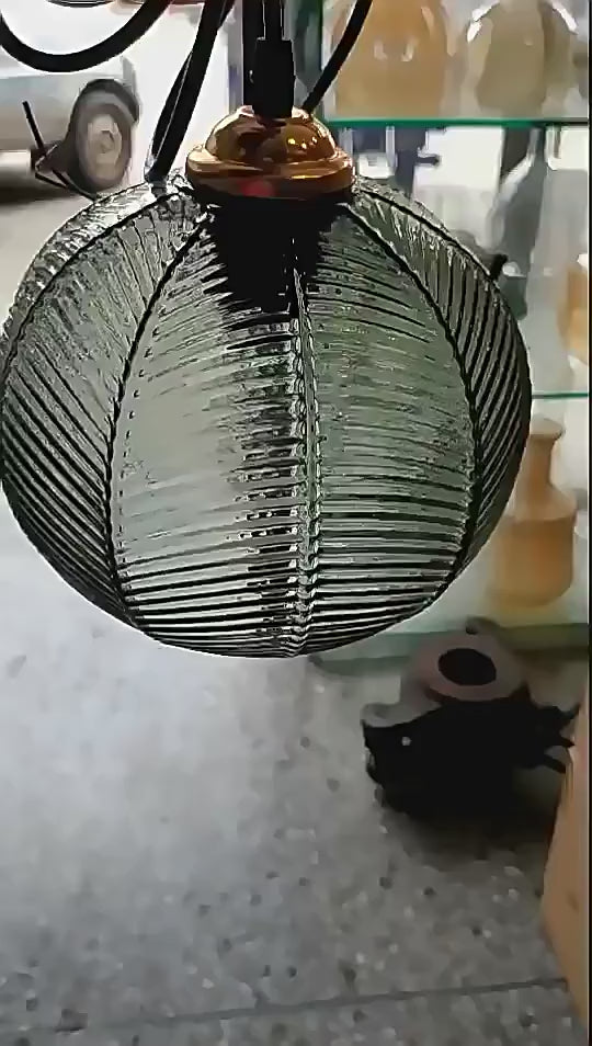 Verdelia | Scandinavische Glazen Hanglamp met Bladstructuur