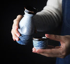 Nami Zen | 5-Delige Japanse Sake Set – Handgemaakt Keramiek