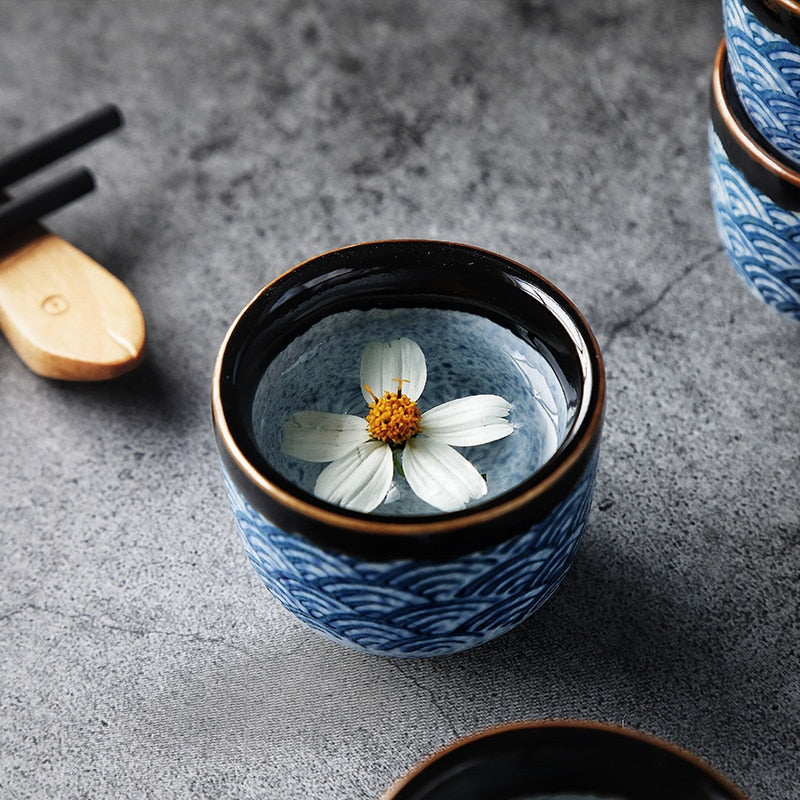 Nami Zen | 5-Delige Japanse Sake Set – Handgemaakt Keramiek