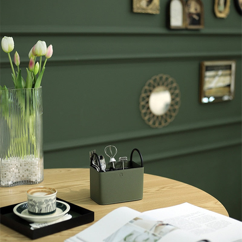 Lura | Stijlvolle Lederen Opbergmand