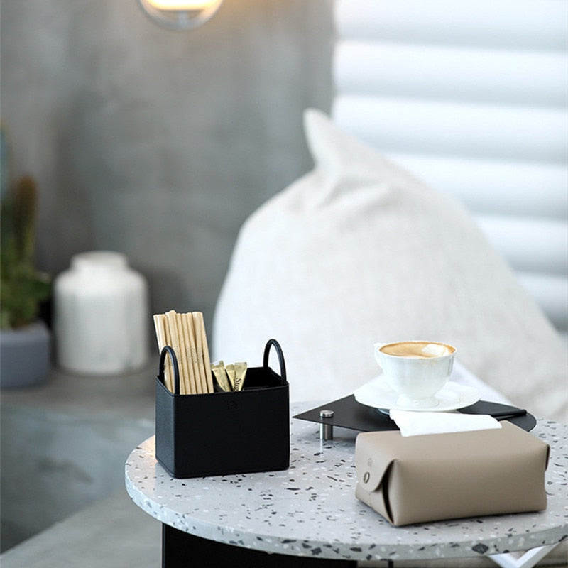 Lura | Stijlvolle Lederen Opbergmand