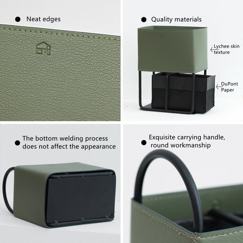 Lura | Stijlvolle Lederen Opbergmand