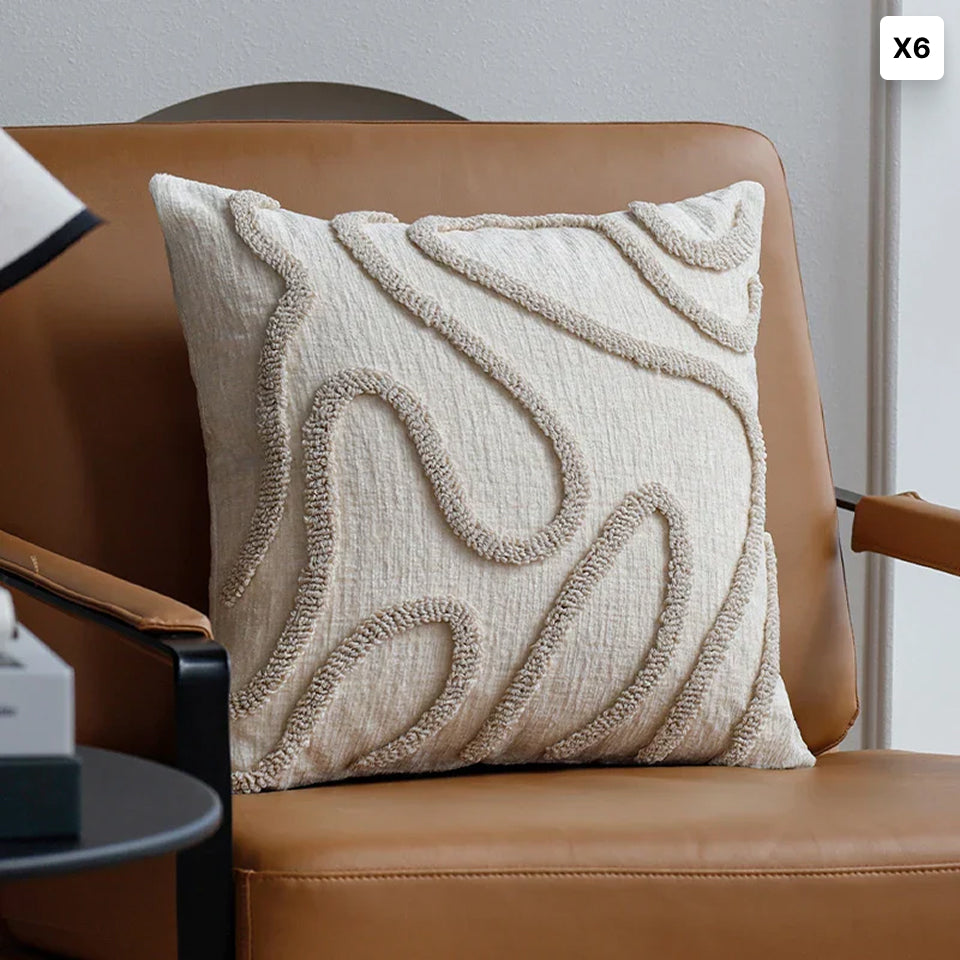 Sabella | Boho Chenille Kussenhoes – 45x45 • (x1/x2/x4/x6)