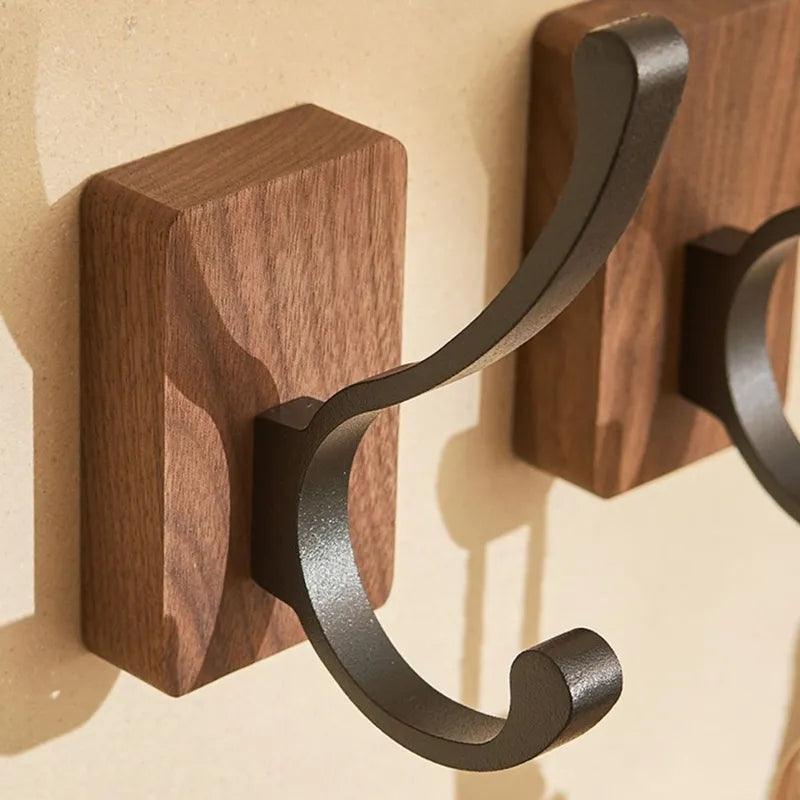 Zelfklevende Wandhaken – Set van 3/5 – Hout & Metaal | Essentia