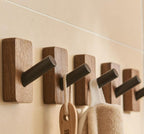 Zelfklevende Wandhaken – Set van 3/5 – Hout & Metaal | Essentia