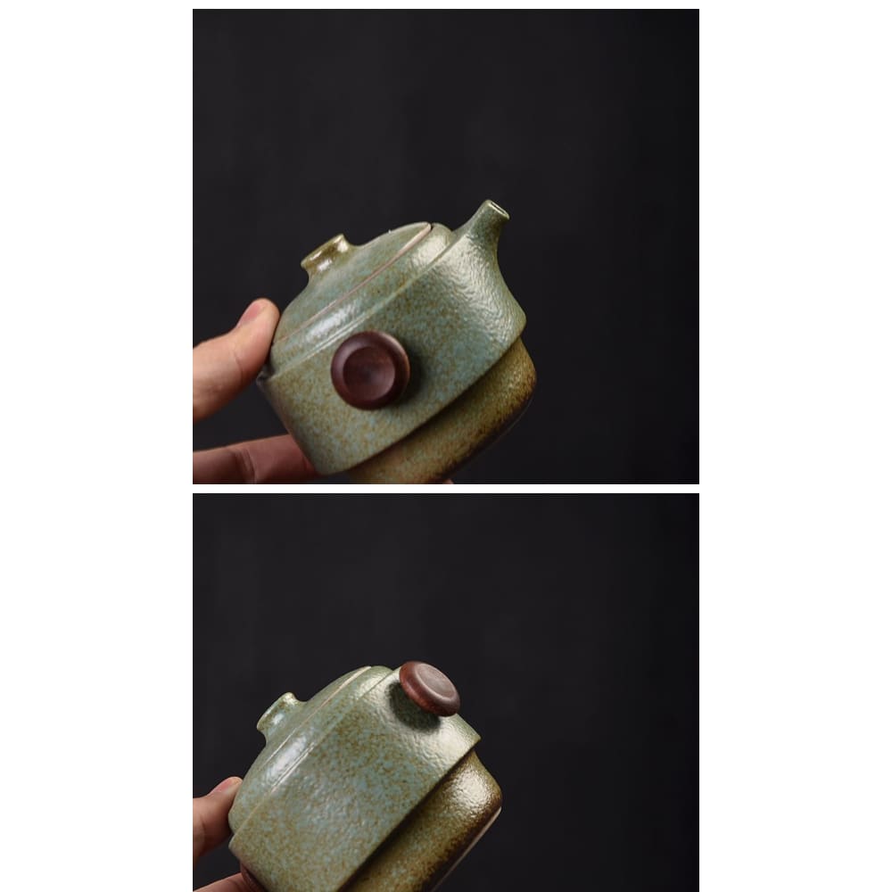 Ryoko Touki | Japanse Reis-theeset – Handgemaakt Aardewerk – Inclusief 2 Bekers & Reistas