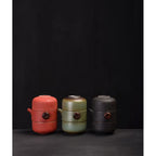 Ryoko Touki | Japanse Reis-theeset – Handgemaakt Aardewerk – Inclusief 2 Bekers & Reistas