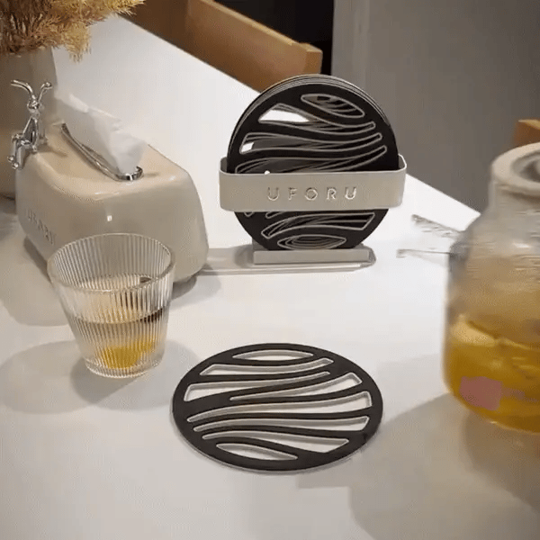 OndaProteggi | 2-in-1 Design Onderzetter Set – Hittebestendig tot 120°C