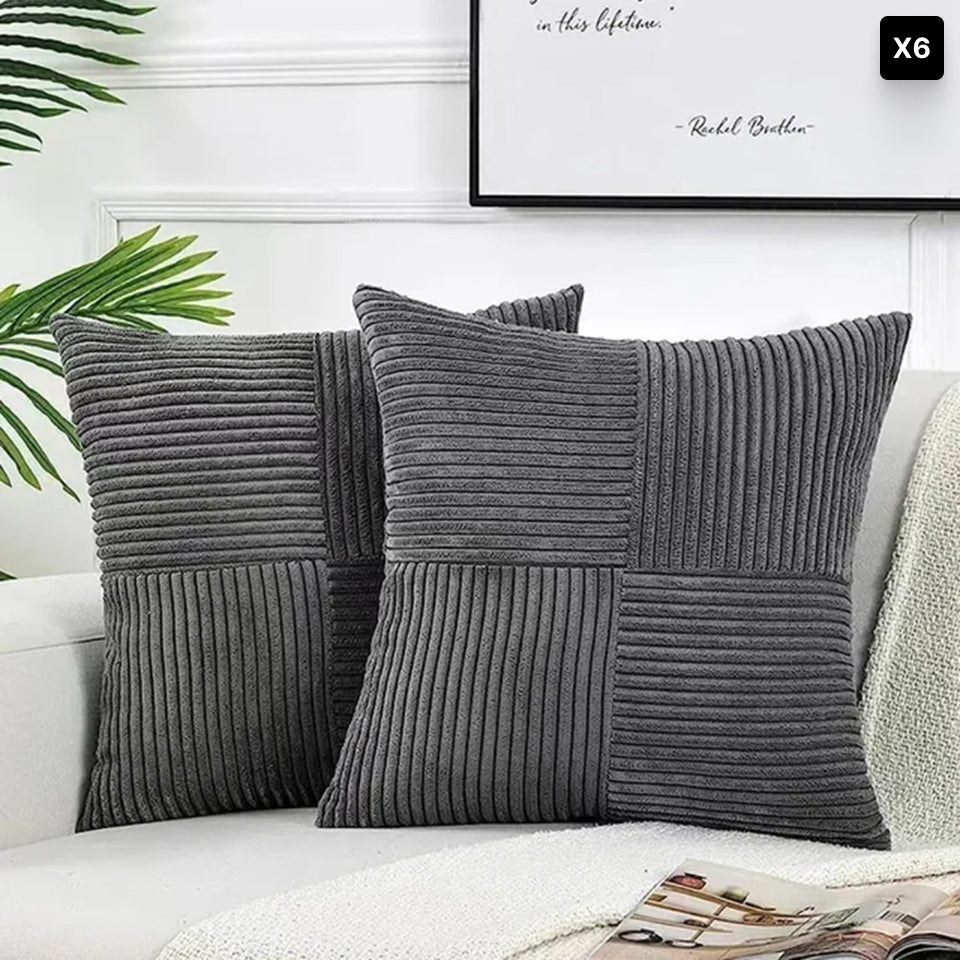 Corduroy Kussenhoes – Zachte Ribstructuur • (x1/x4/x6) | Volyx