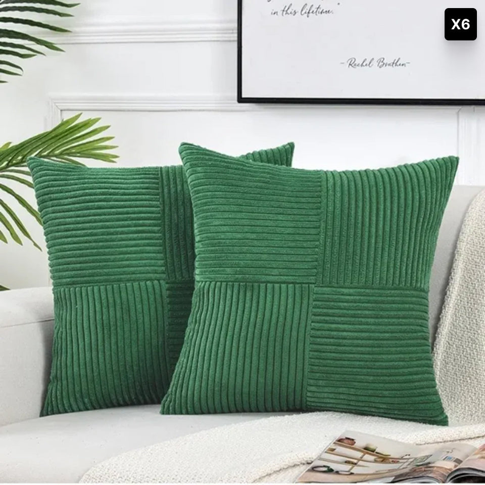 Corduroy Kussenhoes – Zachte Ribstructuur • (x1/x4/x6) | Volyx