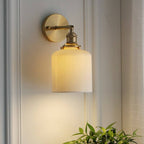 Ceramica Oro | Handgemaakte Keramieken Wandlamp – Messing Fitting – Japandi Design